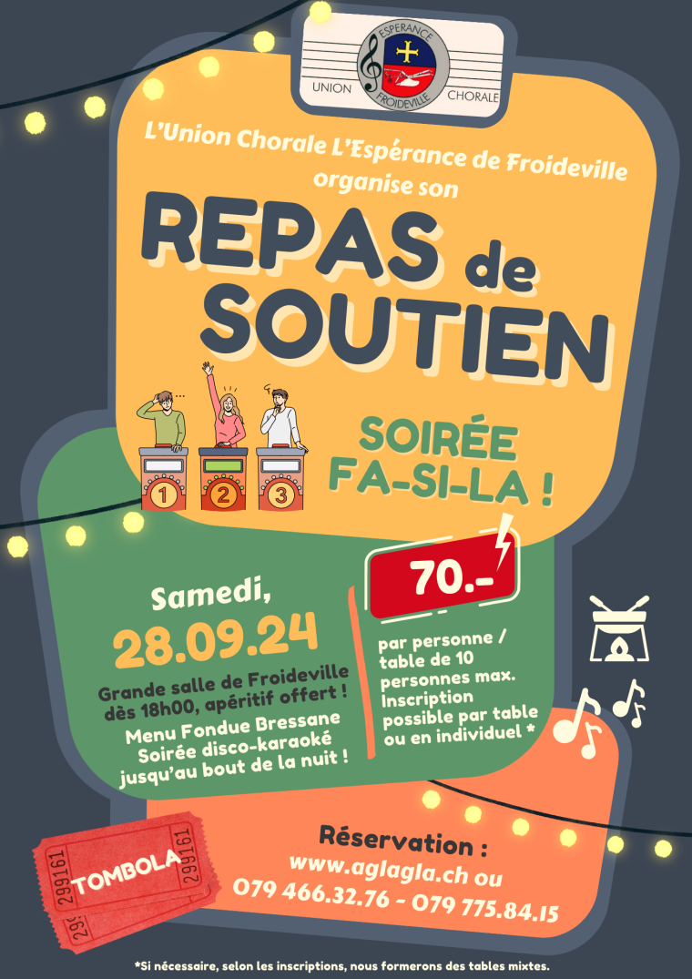 ANNULÉ - Notre repas de soutien